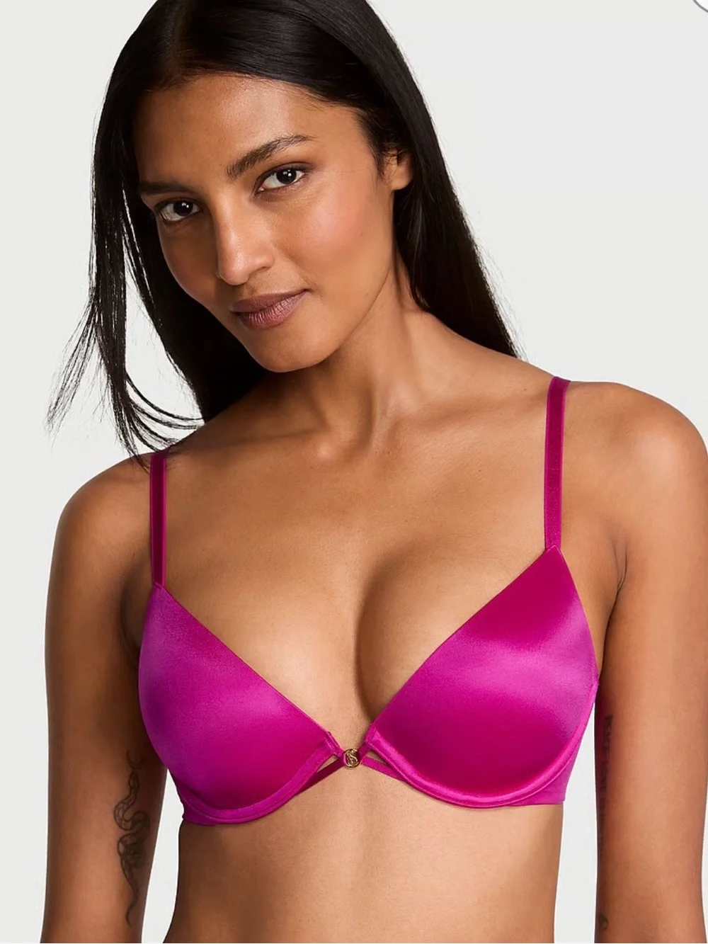 NWOT Victoria's Secret BERRYLICIOUS Low Cut Demi Bra & Strappy Pantie Set